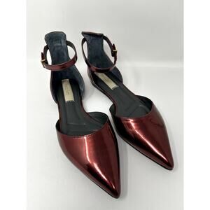 Franco Sarto Womens Racer Flat D'Orsay Pointed Toe Shoe Mars Red Size 7.5 M